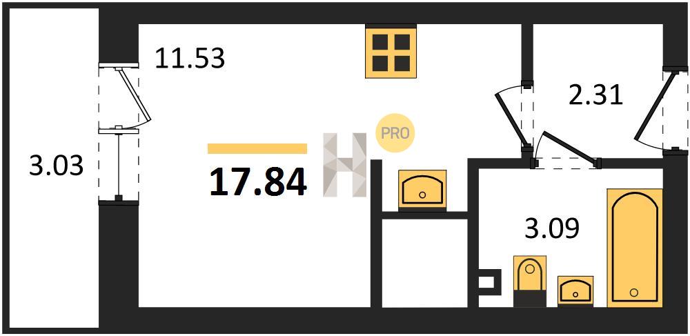 Планировка Студия