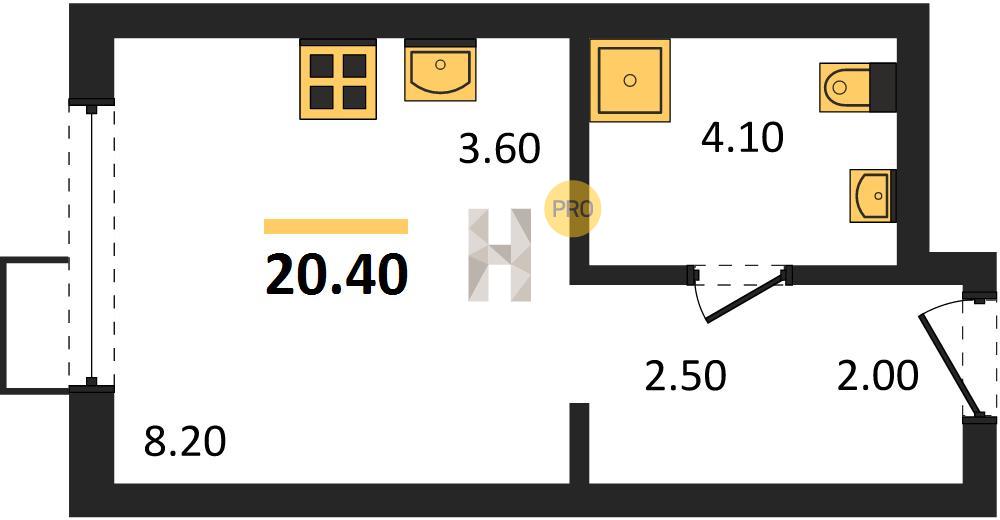 Планировка Студия